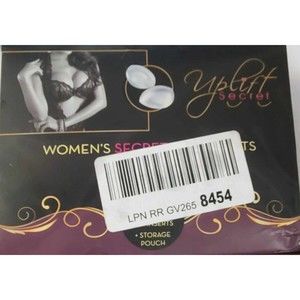 Uplift Secret Silicone Bra Inserts Extra Cup 1 Pair Breast Enhancer. Size Large